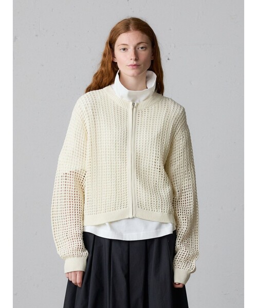 みぃあ MidiUmi カーディガン メッシュニットジップカーディガン
