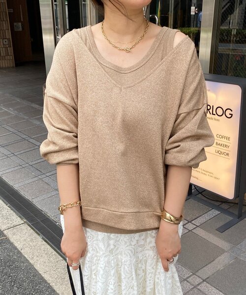 DouDou tシャツ 「インフルエンサーSAKURA企画」ラメスウェット