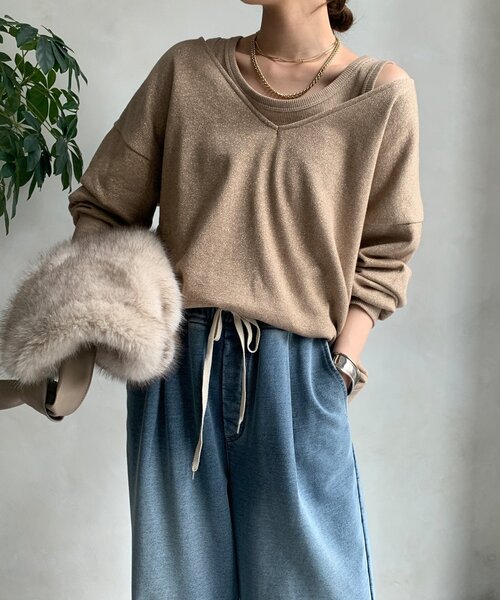 DouDou tシャツ 「インフルエンサーSAKURA企画」ラメスウェット