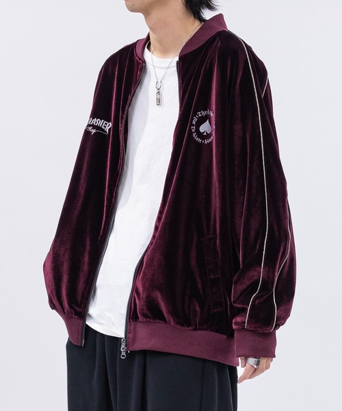 スカジャン ベロア ブラック 3L ブラックベロアスカジャン | CUSTOM FEVER