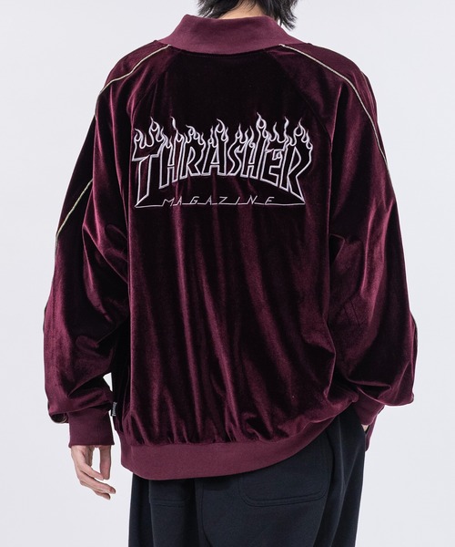 THRASHER（スラッシャー） スカジャン 「at」「THRASHER/スラッシャー