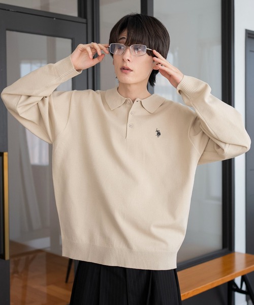 URU 19SS 今期新作！ニットポロ 未使用タグ付き ウル U.S. POLO ASSN.（ユーエスポロアッスン） ポロシャツ ∴WEGO/U.S.