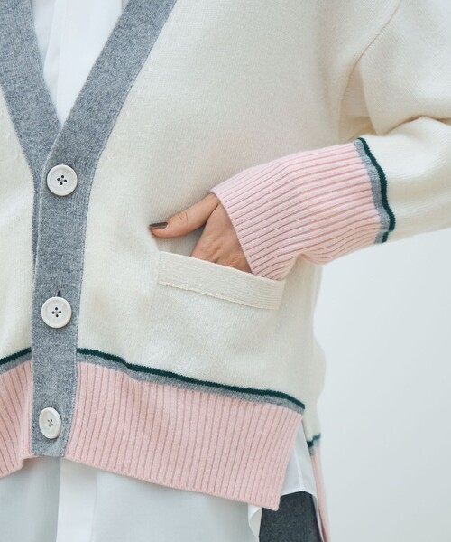 【新品タグ付き】MACPHEE NZ LAMBS Vネックカーディガン MACPHEE（マカフィー） カーディガン NZ LAMBS Vネックカーディガン