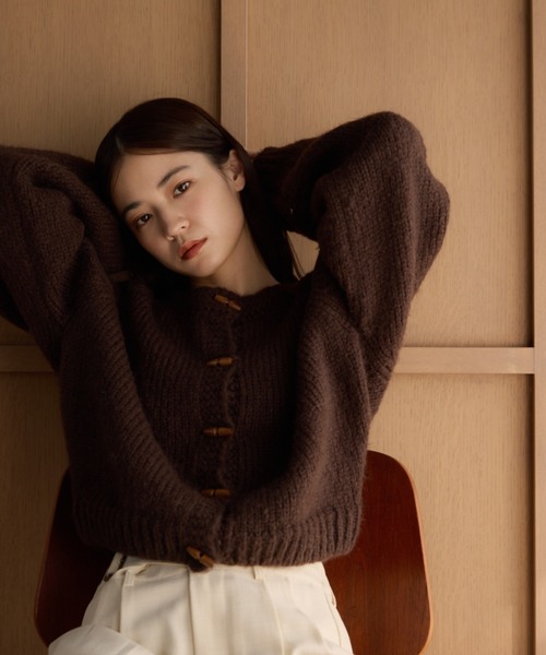 moi tytto（モイテュット） カーディガン トグルボタンカーディガン