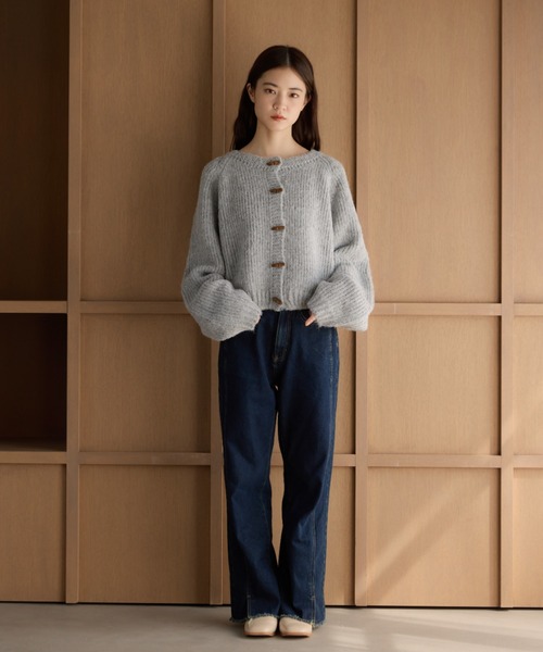 即完売色 新品 moi tytto トグルボタンカーディガン イエロー系 moi tytto（モイテュット） カーディガン トグルボタンカーディガン