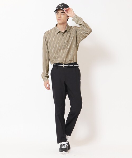 adabat（アダバット） ポロシャツ 「吸水速乾」ビットストライプ長袖