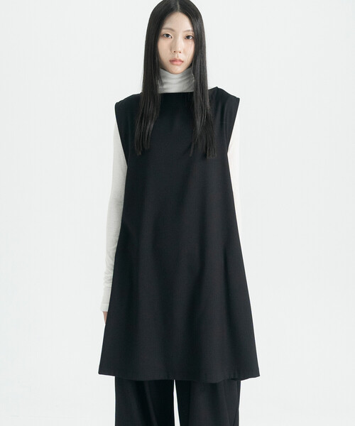 Bshop ベスト ジレ eunoia | サイドオープン ロングベスト WOMEN