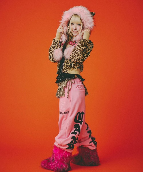 GALFY（ガルフィー） パーカー ぎゃるマシぱぁかぁ/ヒョウ柄スウェット