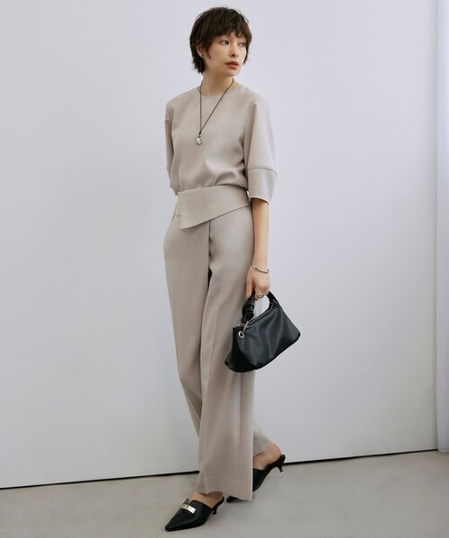 「ICB」 7分袖ブラウス 4 ネイビー レディース_画像2