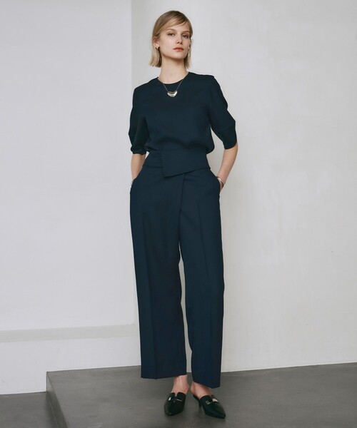 「ICB」 7分袖ブラウス 4 ネイビー レディース_画像4