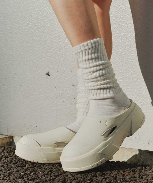 「PUMA」 フラットサンダル 24cm グレー レディース_画像3
