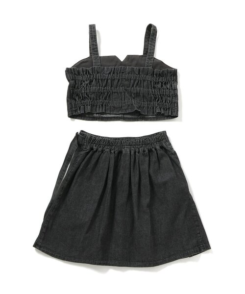 algy（アルジー） セットアップ デニムビスチェセットアップ キッズ