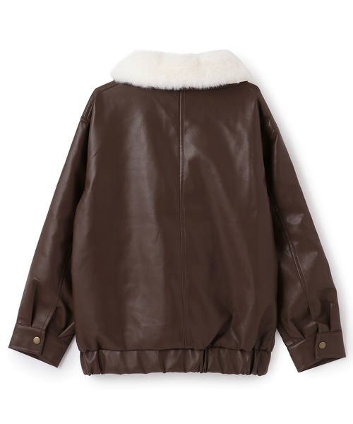 by LOVEiT 革ジャン ライダース 衿ファー合成皮革ジャケット キッズ