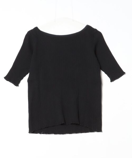 「BLUEBIRD BOULEVARD」 半袖カットソー - ブラック レディース_画像2