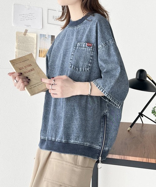 「Java」 半袖ブラウス X-LARGE ブルー系その他 レディース_画像9