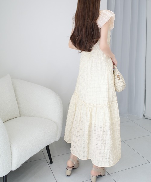 「mily bilet」 半袖ワンピース X-LARGE アイボリー レディース_画像3