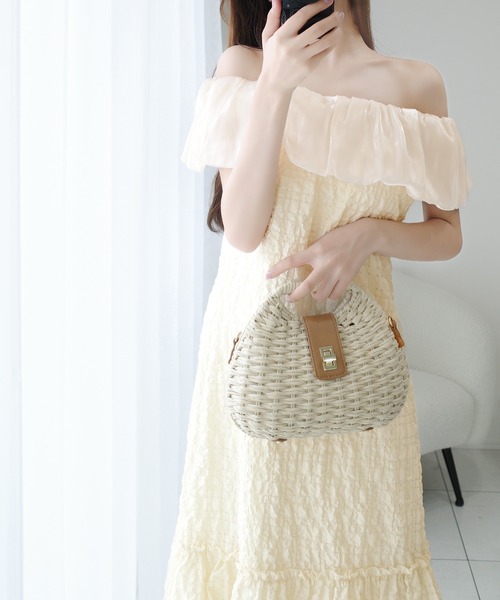 「mily bilet」 半袖ワンピース X-LARGE アイボリー レディース_画像4