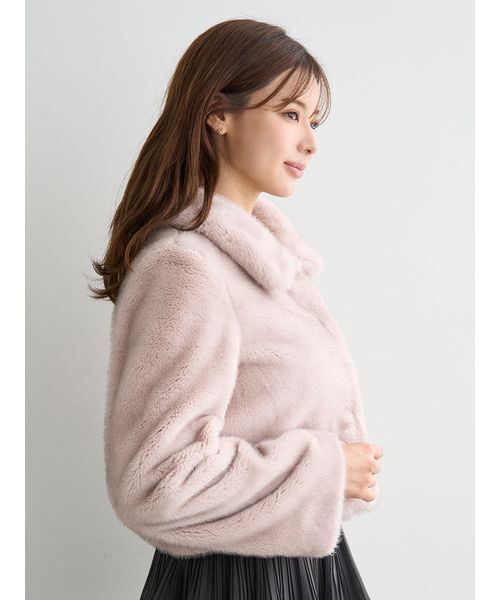 新品タグ付きSNIDEL スナイデル ステンカラーショートファーコートジャケット ステンカラーショートファーコートジャケット(ジャケット)｜アウター