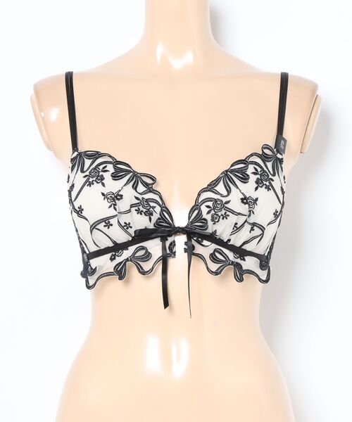 ピーチジョン リボンモチーフフロントホックノンワイヤーブラ 3点セット PEACH JOHN（ピーチジョン） ブラジャー リボンモチーフフロントホック