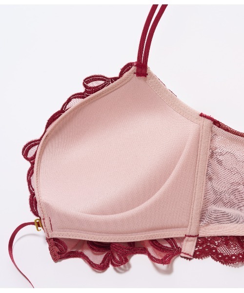 ピーチジョン リボンモチーフフロントホックノンワイヤーブラ 3点セット PEACH JOHN（ピーチジョン） ブラジャー リボンモチーフフロントホック