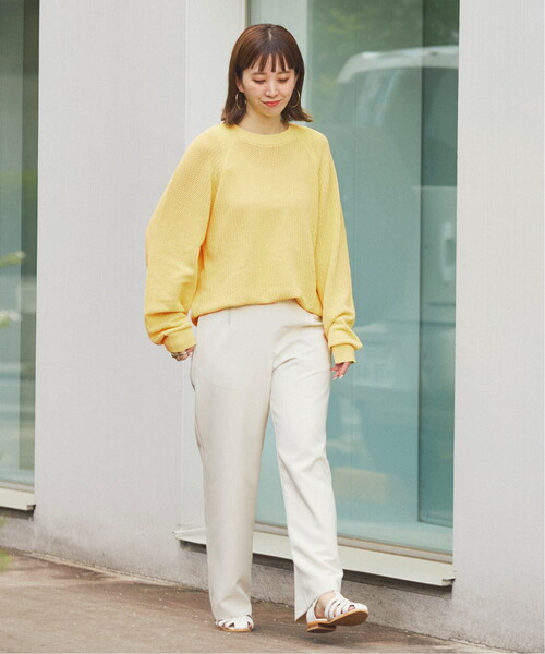 「B.C STOCK」 長袖ニット LARGE イエロー メンズ_画像2