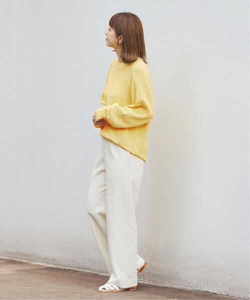 「B.C STOCK」 長袖ニット LARGE イエロー メンズ_画像4