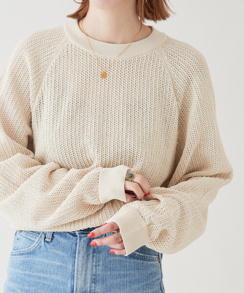 「B.C STOCK」 長袖ニット LARGE イエロー メンズ_画像5