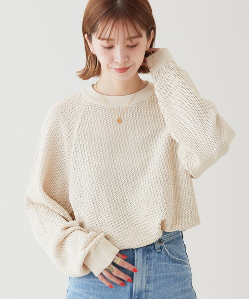 「B.C STOCK」 長袖ニット LARGE イエロー メンズ_画像7