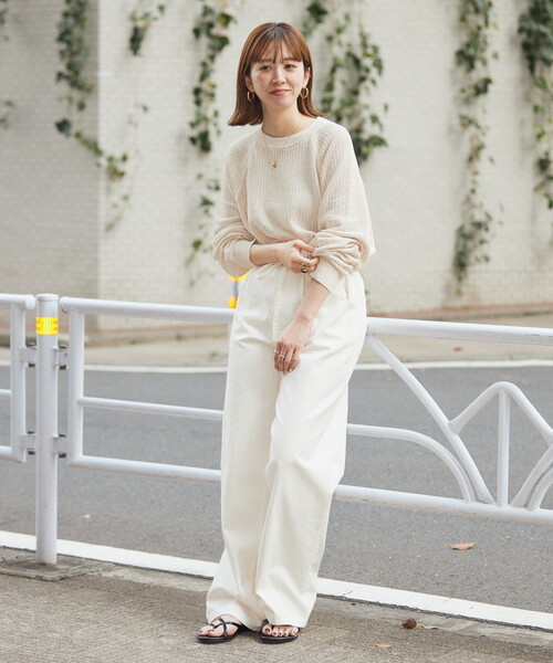 「B.C STOCK」 長袖ニット LARGE イエロー メンズ_画像8