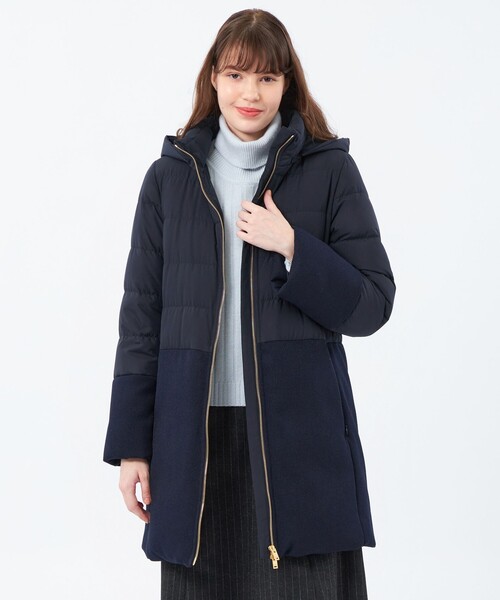 ✨ マッキントッシュフィロソフィー ロングダウンコート✨クリーニング済Mネイビー MACKINTOSH PHILOSOPHY（マッキントッシュフィロソフィー） ダウン