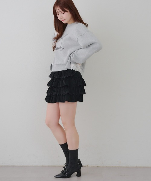 LONSLAN フリルミニスカート ブラック スカート 「PHILLY」3段フリルミニスカート : ZOZOTOWN Yahoo!店