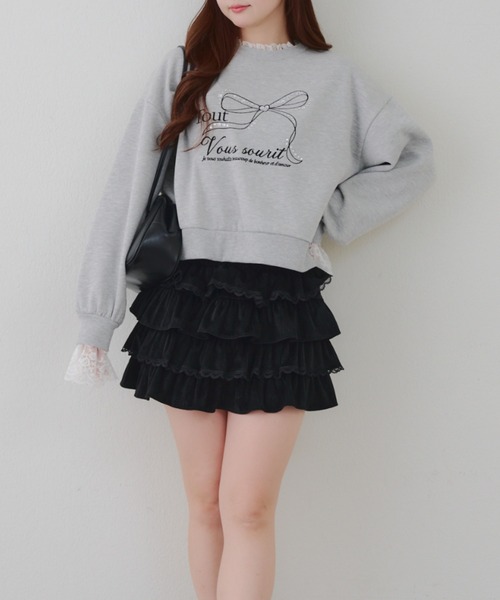 continuer de NICE CLAUP スカート レースフリルミニスカート