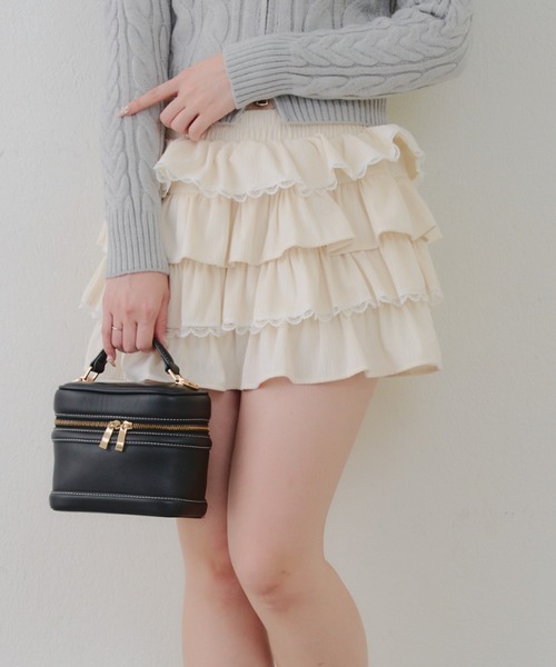 continuer de NICE CLAUP スカート レースフリルミニスカート