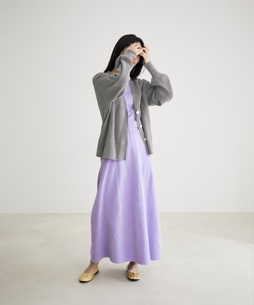 「SALON adam et rope'」 ニットカーディガン FREE イエロー レディース_画像8