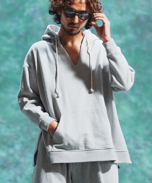 「Jih Nunc」 プルオーバーパーカー L ピンク メンズ_画像3