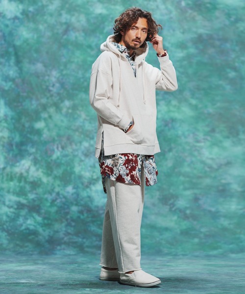「Jih Nunc」 プルオーバーパーカー L ピンク メンズ_画像8