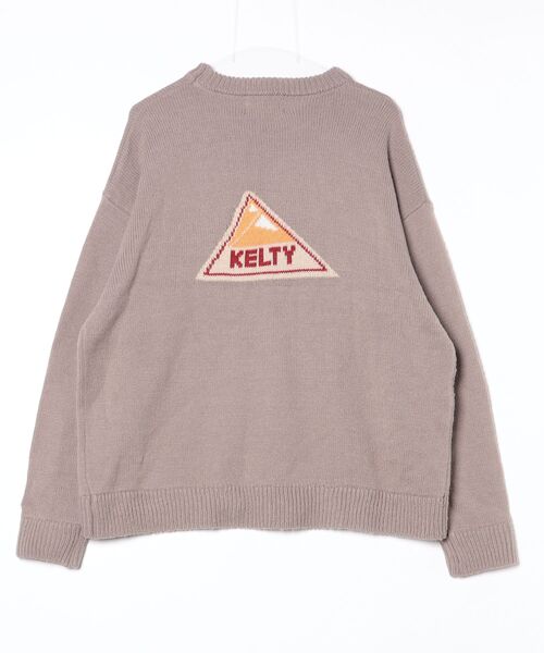 「KELTY」 長袖ニット S ベージュ メンズ_画像2