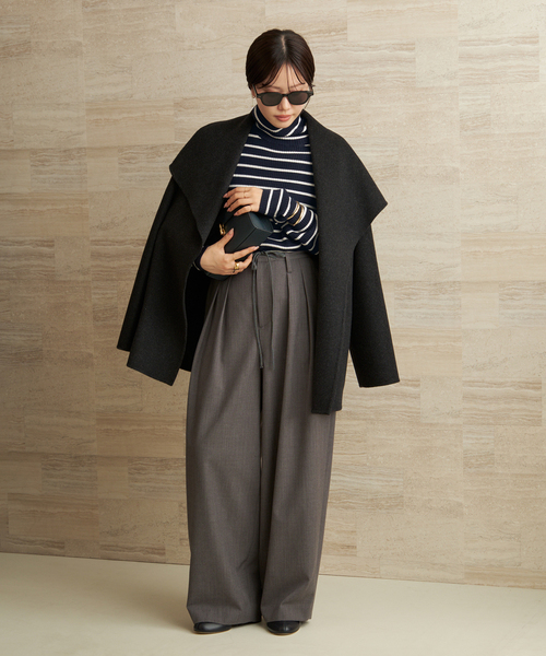 plage（プラージュ） ニット セーター cashwool border turtle ニット