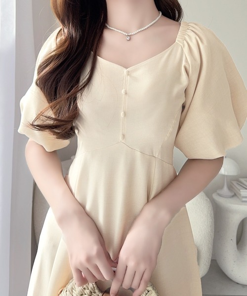 mily bilet パーティードレス ワンピース 夏 半袖 「mily bilet」大人 
