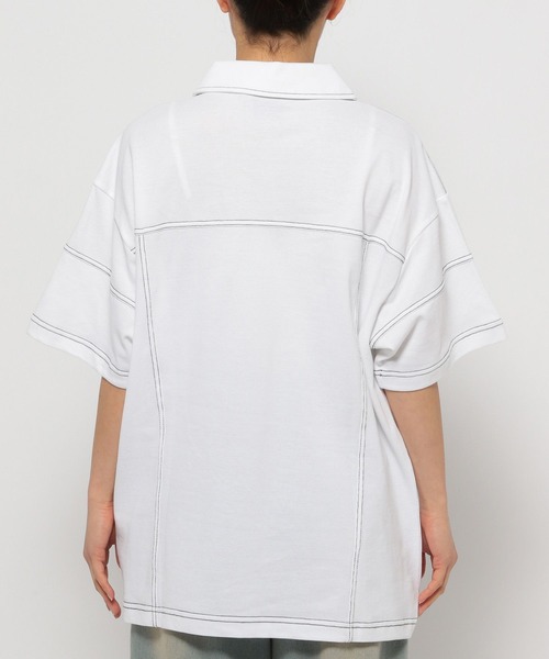 「ROMANTIC CROWN」 半袖ポロシャツ MEDIUM ホワイト レディース_画像9