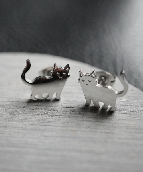 Port（ポート） ピアス 「 」 ねこシルエット ピアス レディース