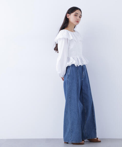 エンブロイダリーフリルブラウス N.Natural Beauty Basic（エヌ ナチュラルビューティーベーシック