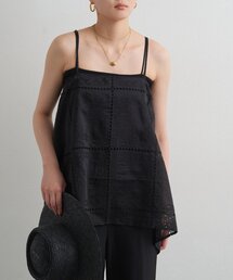 Loungedress（ラウンジドレス） キャミソール 2WAYパネルレース刺繍