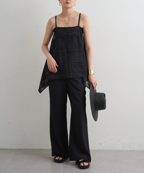 【新品未使用】ラウンジドレス レースキャミソール Loungedress（ラウンジドレス） キャミソール レースシフォンキャミ