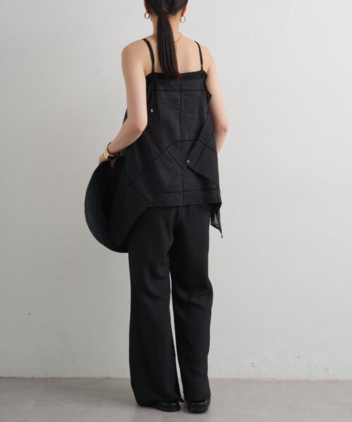 【新品未使用】ラウンジドレス　レースキャミ　アイボリー Loungedress（ラウンジドレス） キャミソール レースシフォンキャミ