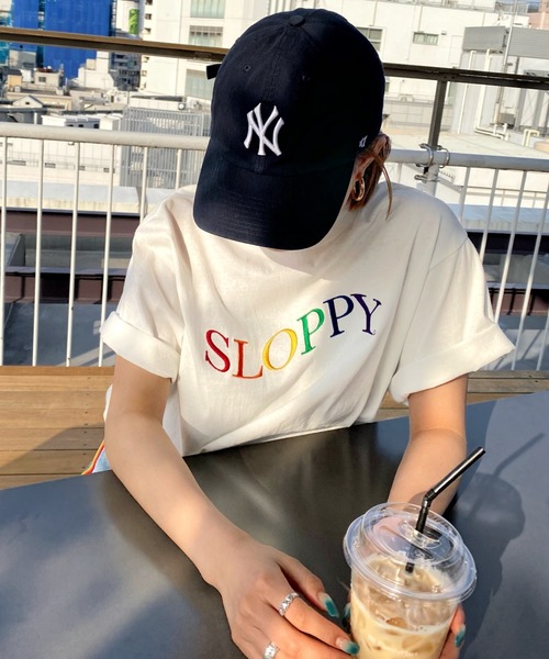 「WHO'S WHO gallery」 「SLOPPY」半袖Tシャツ FREE ブラック レディース_画像9