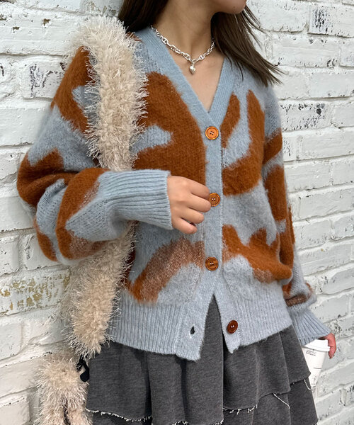 「CIAOPANIC」 ニットカーディガン ONE SIZE イエロー レディース_画像2