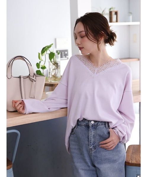 【新品】OHGAニット　 レース付きニット fifth（フィフス） ニット セーター 「miyopuセレクト」衿レースV
