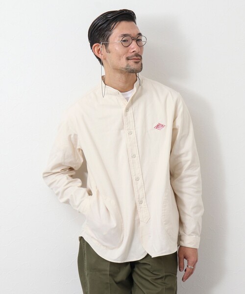 Danton（ダントン） 長袖シャツ 40 オフホワイト メンズ : ZOZOTOWN