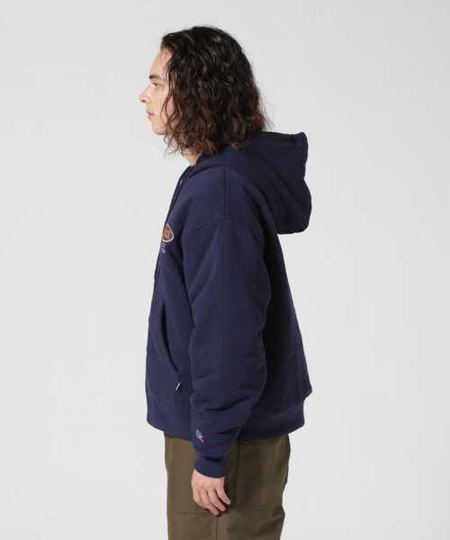 「Russell Athletic」 ジップアップパーカー X-LARGE モカ メンズの画像